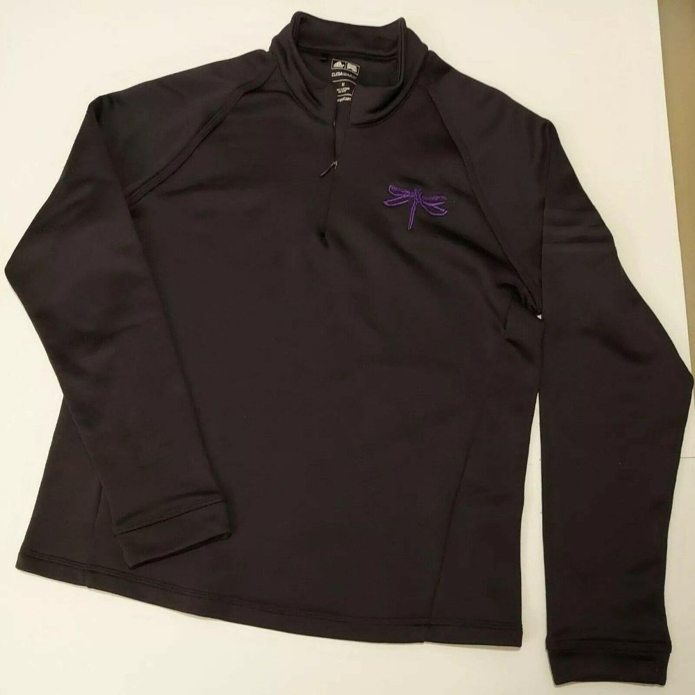 ADIDAS Climawarm Womens Med Black 1/4 Zip Shirt - Picture 8 of 8